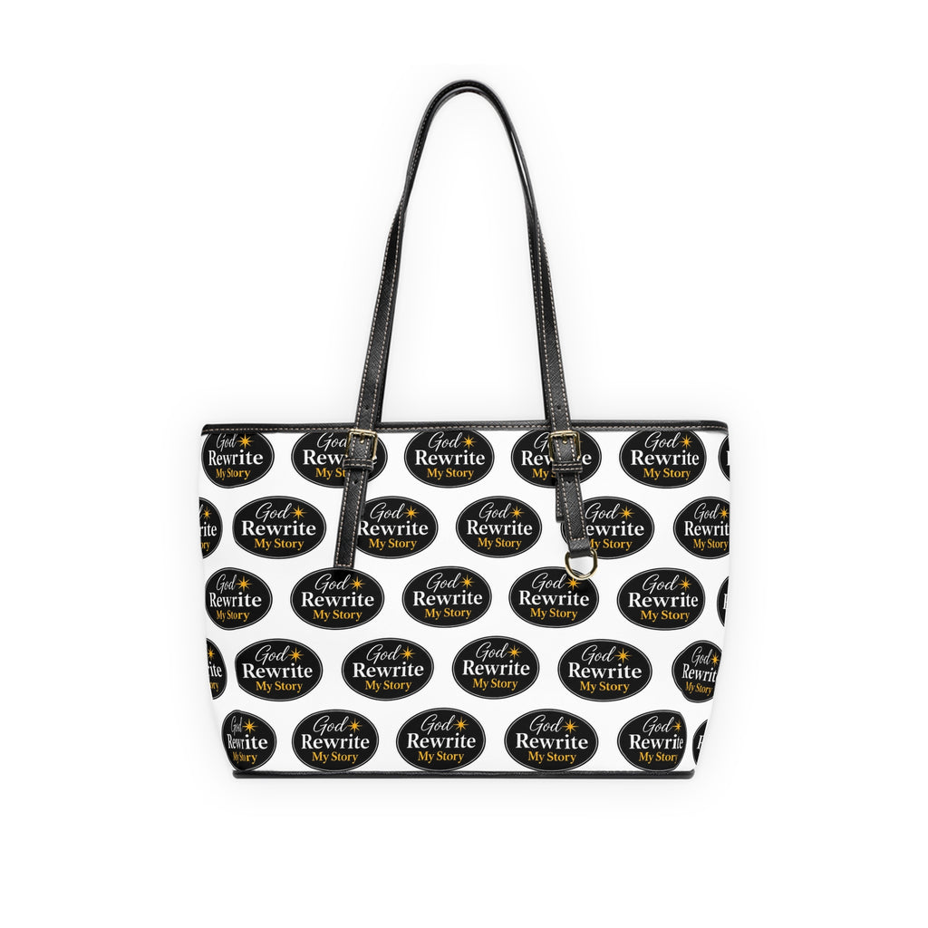Shoulder Bag — "God Rewrite My Story" PU Leather Tote