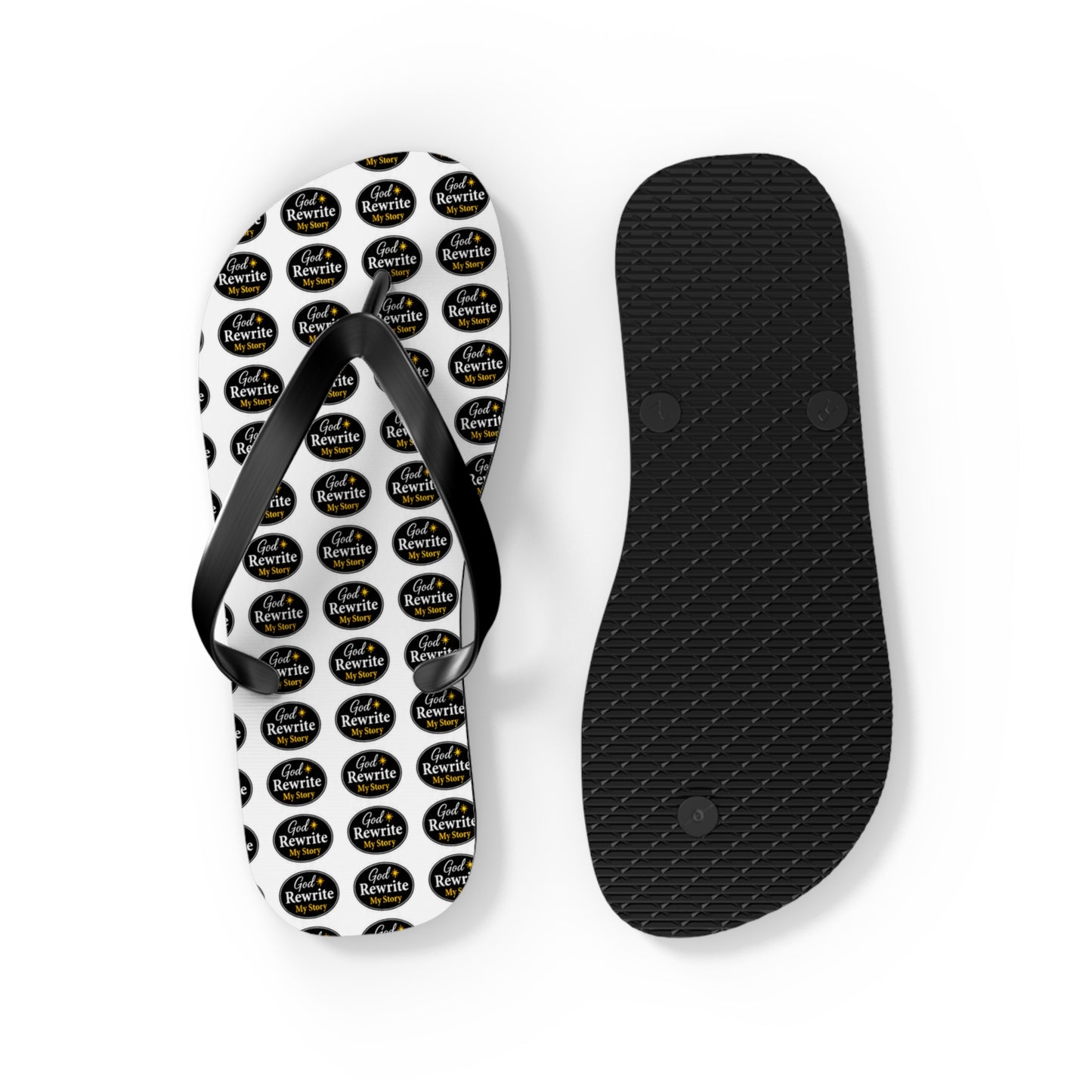 Flip Flops - Custom Logo Pattern Beach Sandals