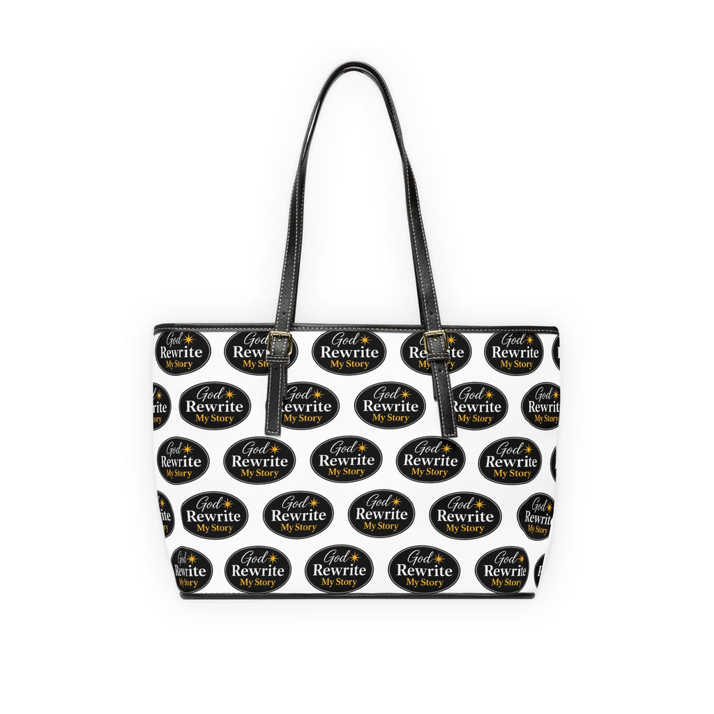 Shoulder Bag — "God Rewrite My Story" PU Leather Tote