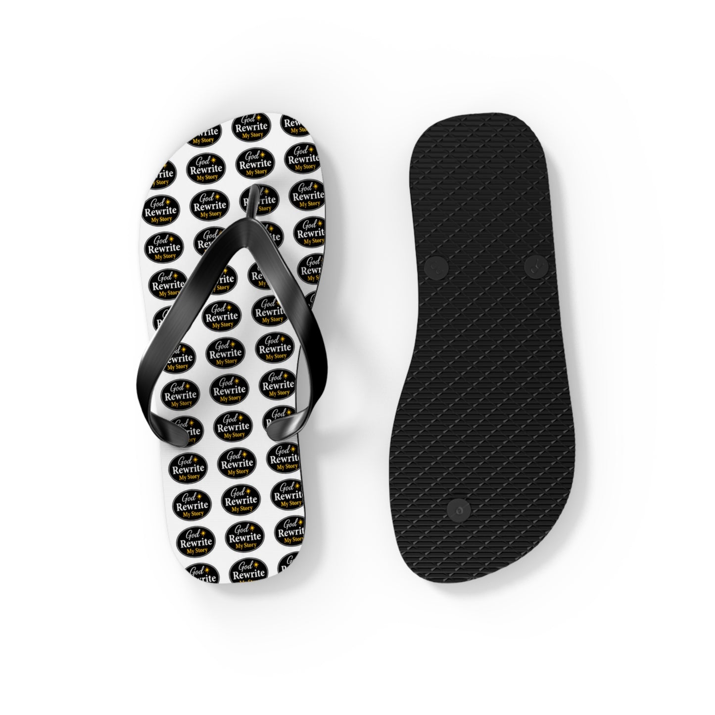 Flip Flops - Custom Logo Pattern Beach Sandals