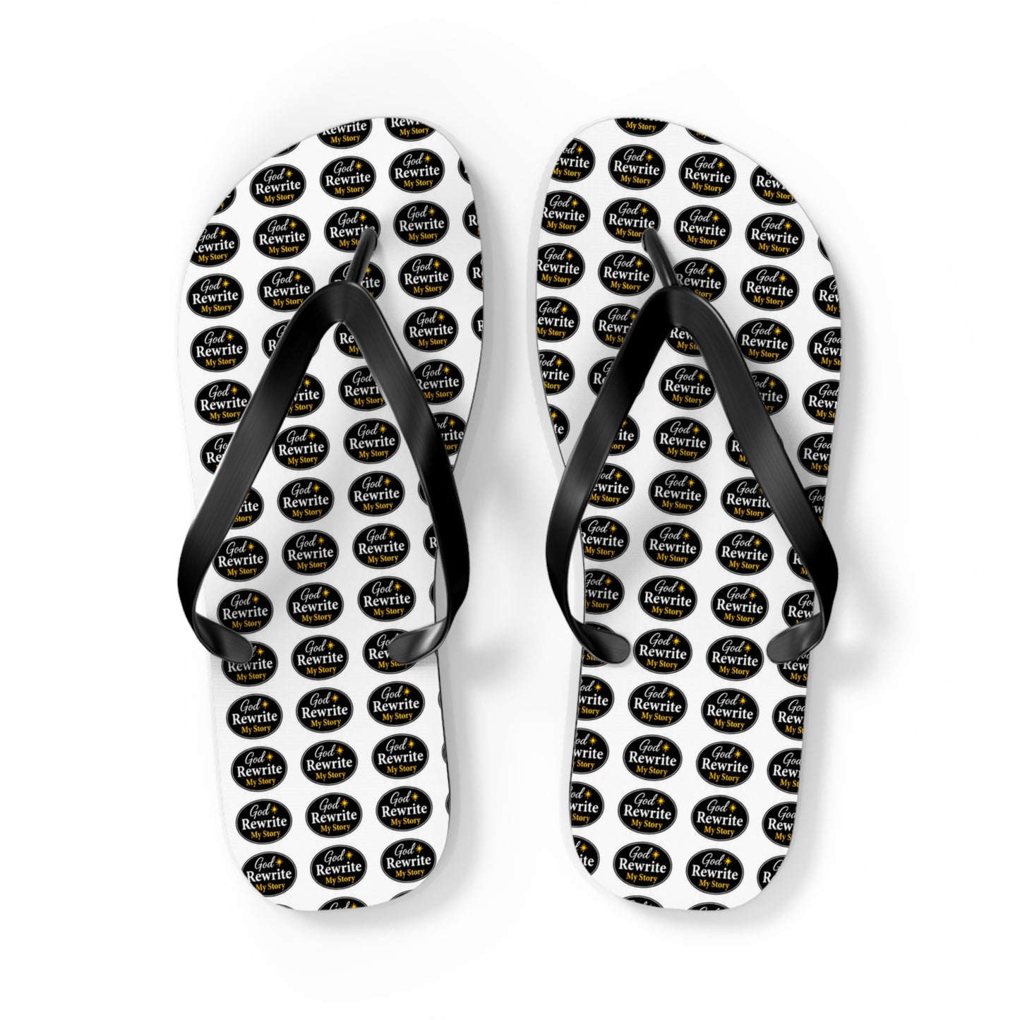 Flip Flops - Custom Logo Pattern Beach Sandals