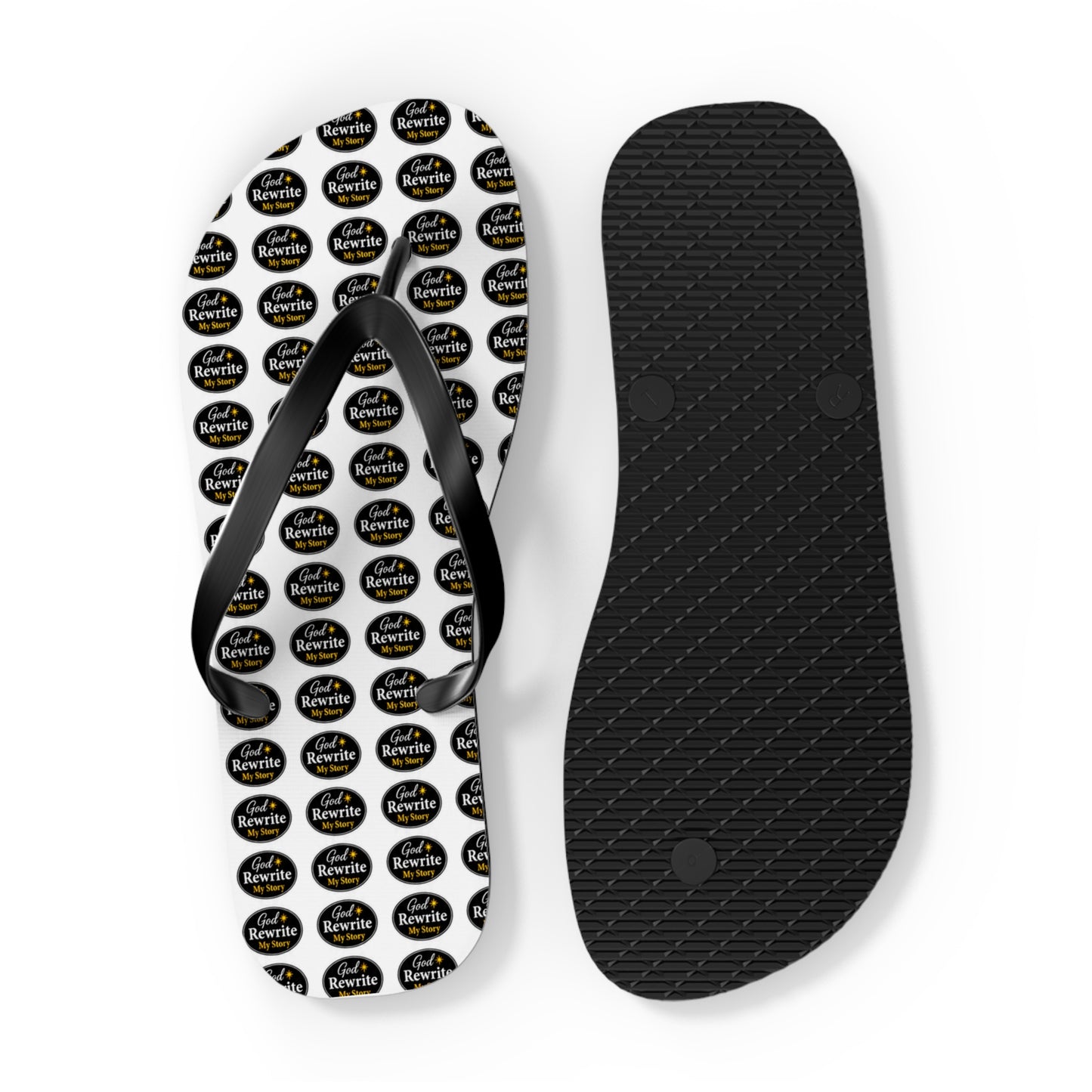Flip Flops - Custom Logo Pattern Beach Sandals