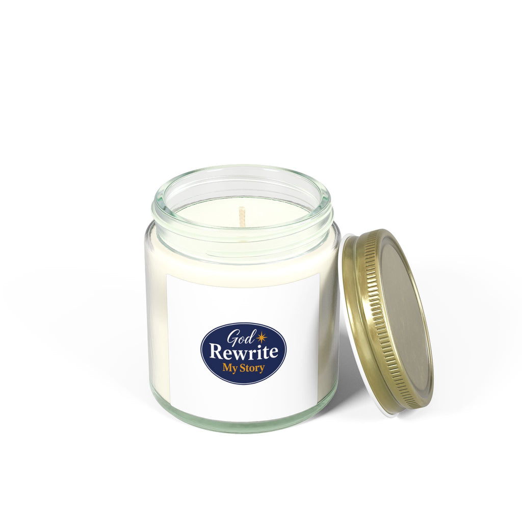 Inspirational 'God Rewrite My Story' Coconut Apricot Candle (4oz / 9oz)