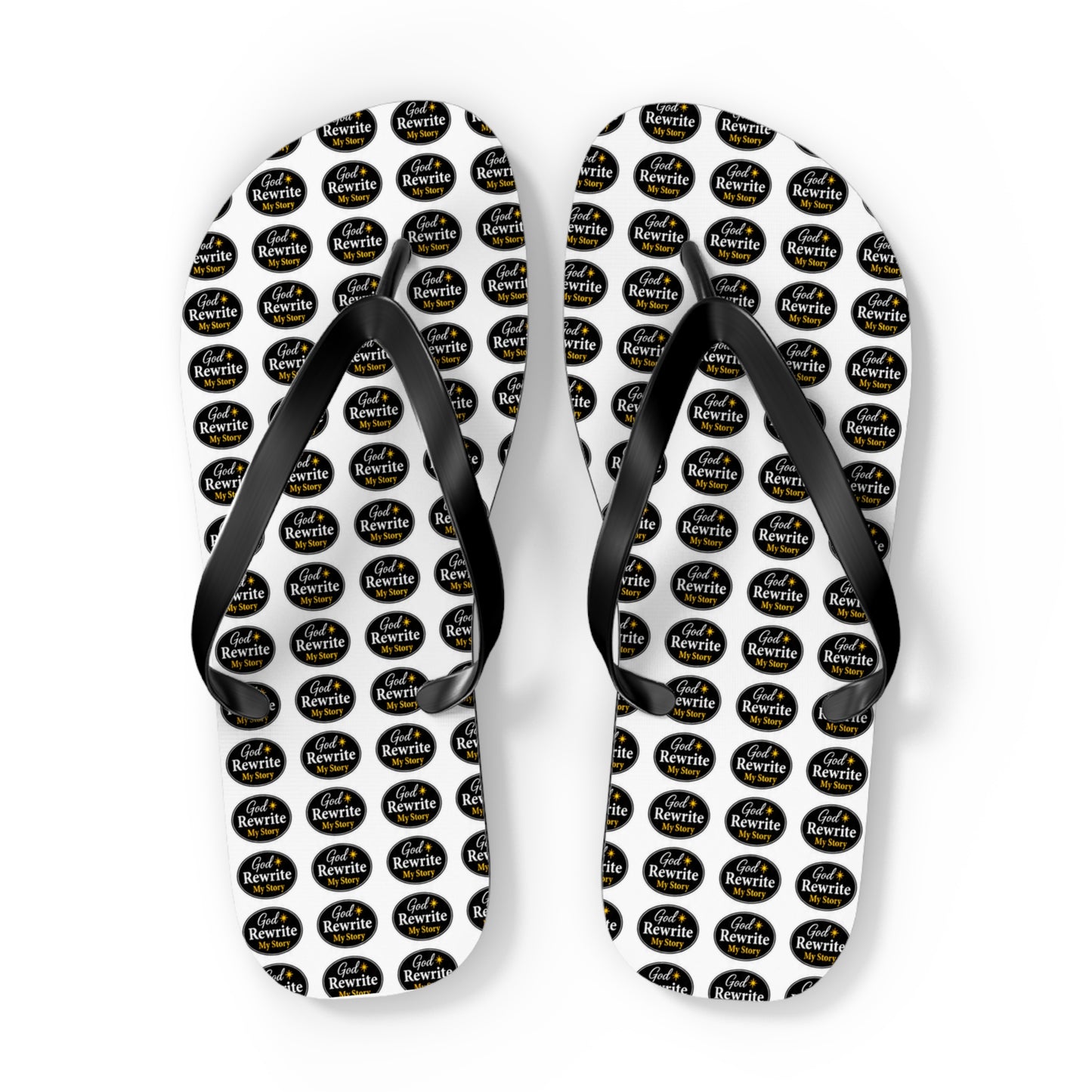 Flip Flops - Custom Logo Pattern Beach Sandals