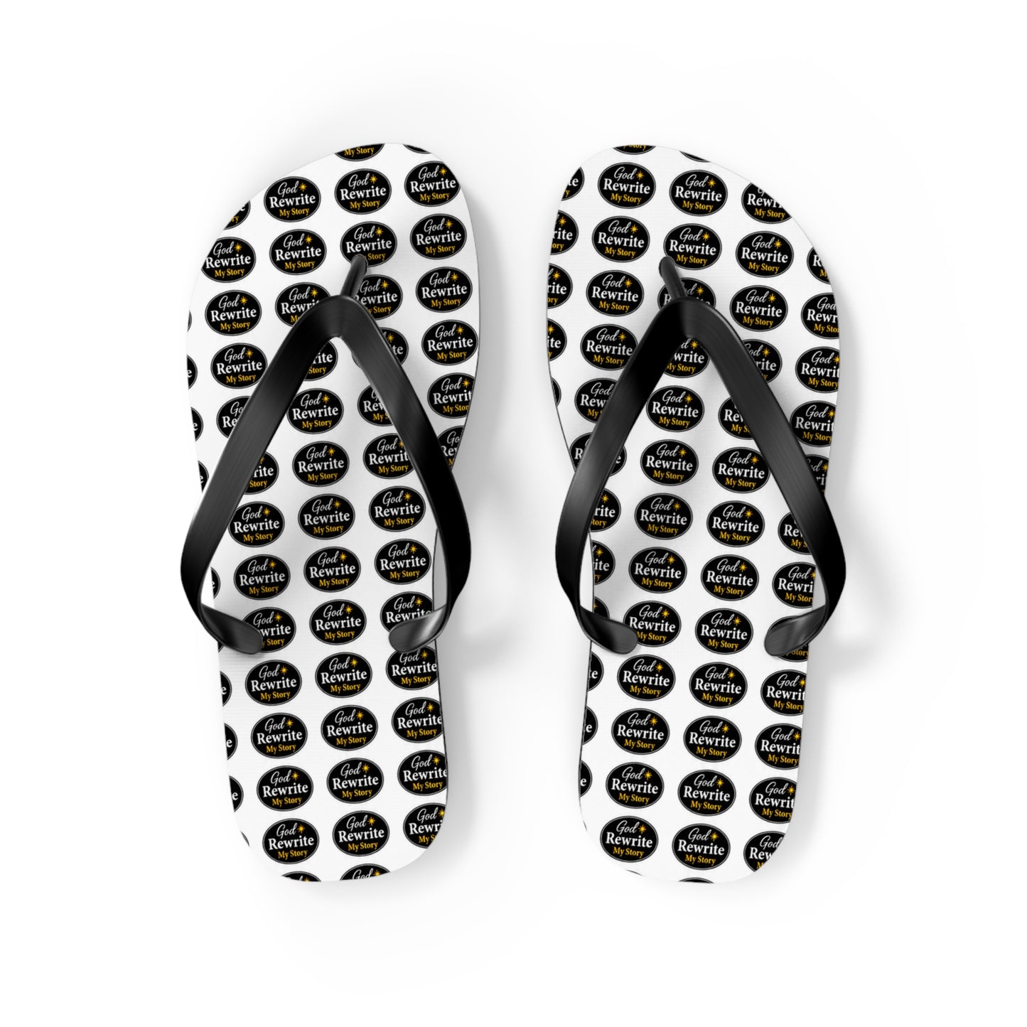 Flip Flops - Custom Logo Pattern Beach Sandals