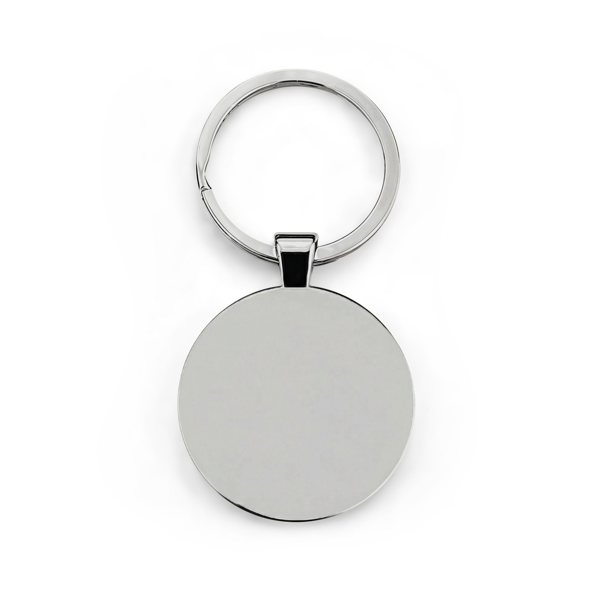 Round Stainless Steel Keychain — "God Rewrite My Story" Inspirational Religious Keyring