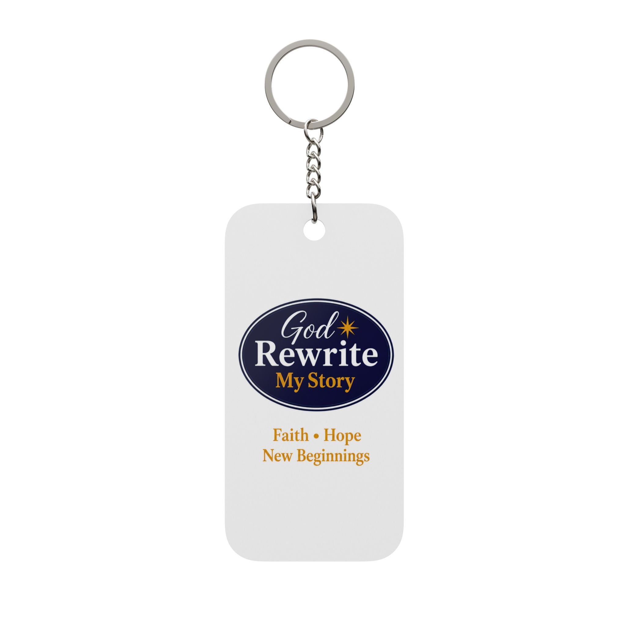 Inspirational 'God Rewrite My Story' Keychain — Faith, Hope & New Beginnings