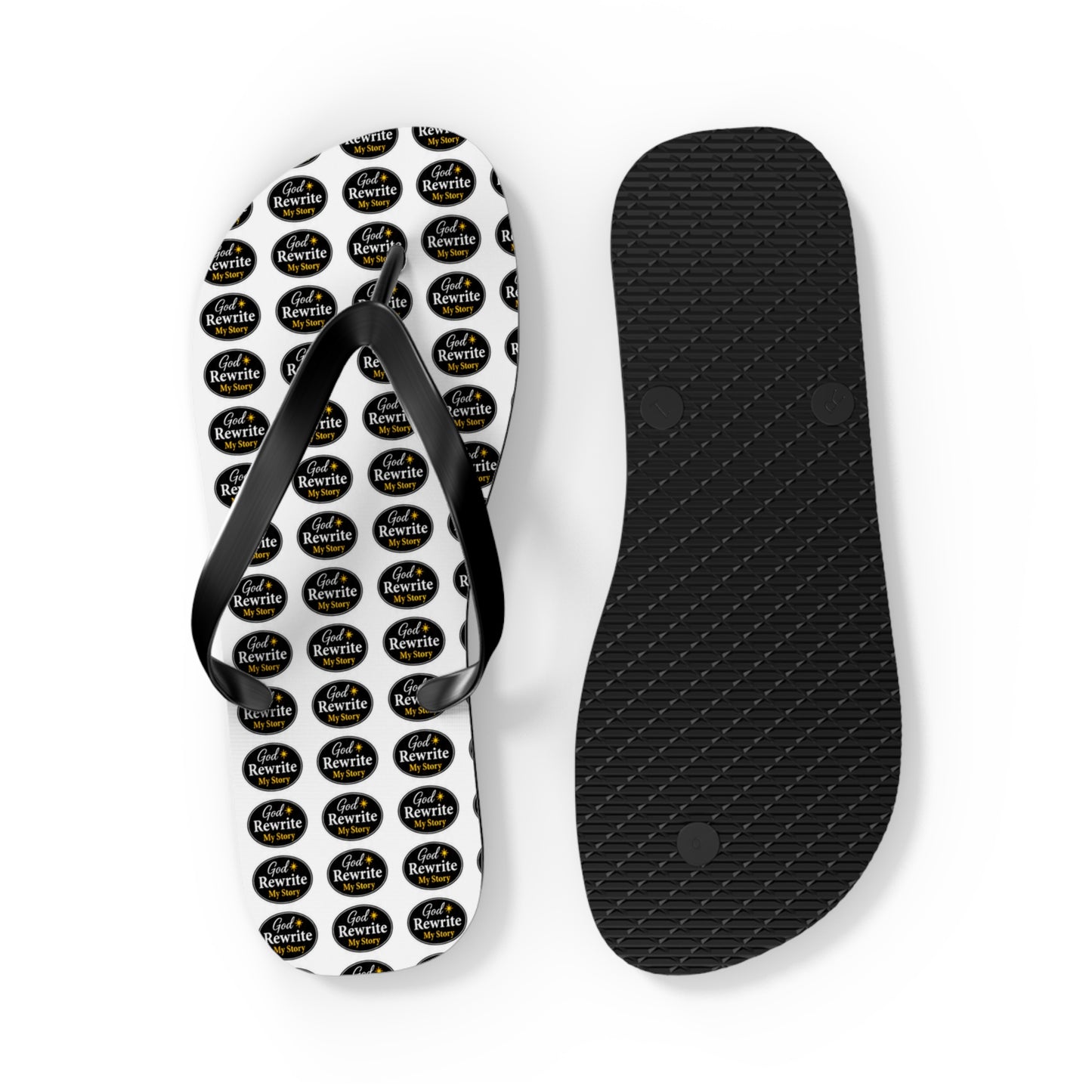 Flip Flops - Custom Logo Pattern Beach Sandals