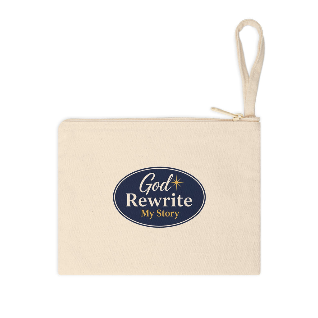 God Rewrite My Story Canvas Zipper Pouch