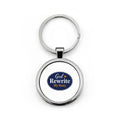Round Stainless Steel Keychain — "God Rewrite My Story" Inspirational Religious Keyring