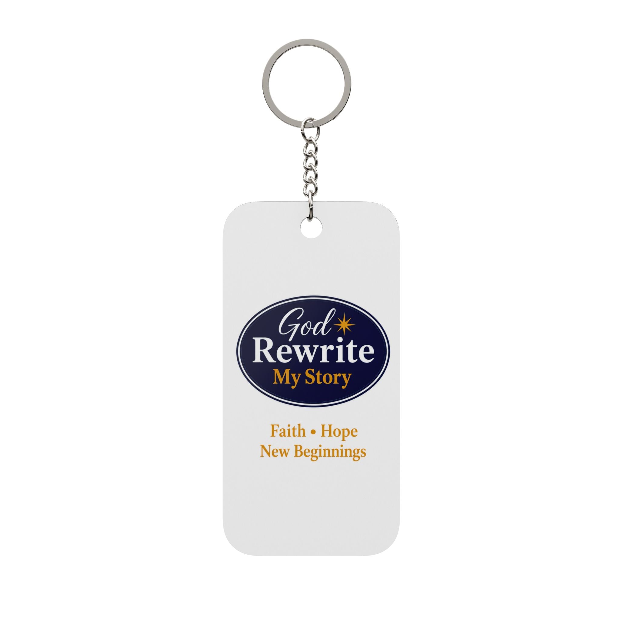 Inspirational 'God Rewrite My Story' Keychain — Faith, Hope & New Beginnings