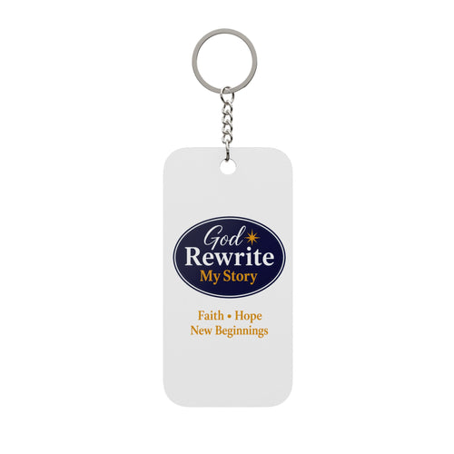 Inspirational 'God Rewrite My Story' Keychain — Faith, Hope & New Beginnings